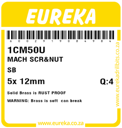 1CM50 - Machine Screw S/B -1CM50_Label_T